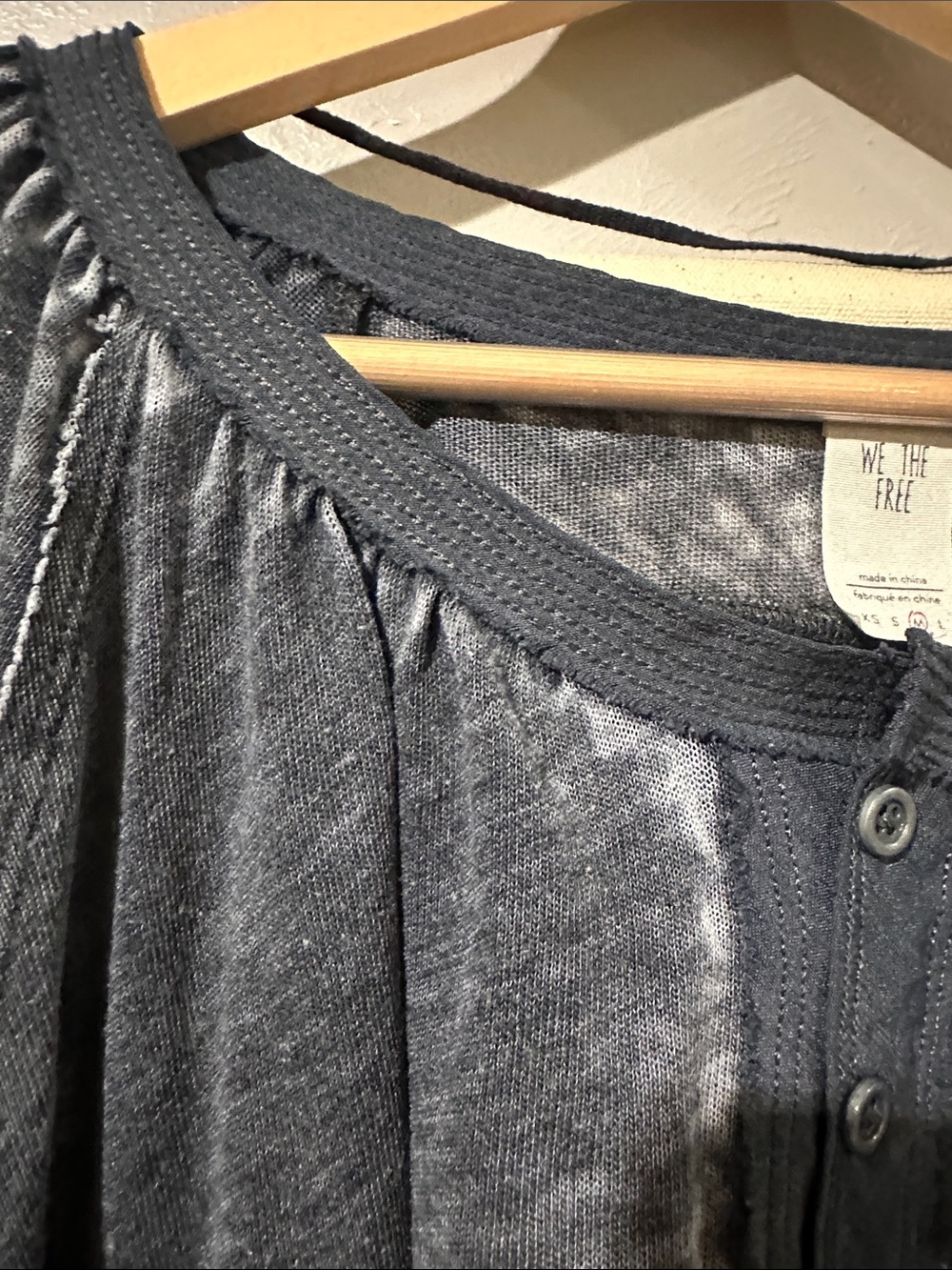 We The Free Washed gray Long-Sleeve Peasant Top - Picture 9 of 11